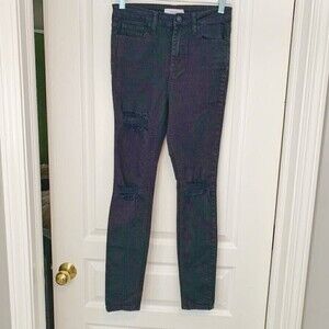 Cello Hi Rise Distressed Black Skinny Jeans